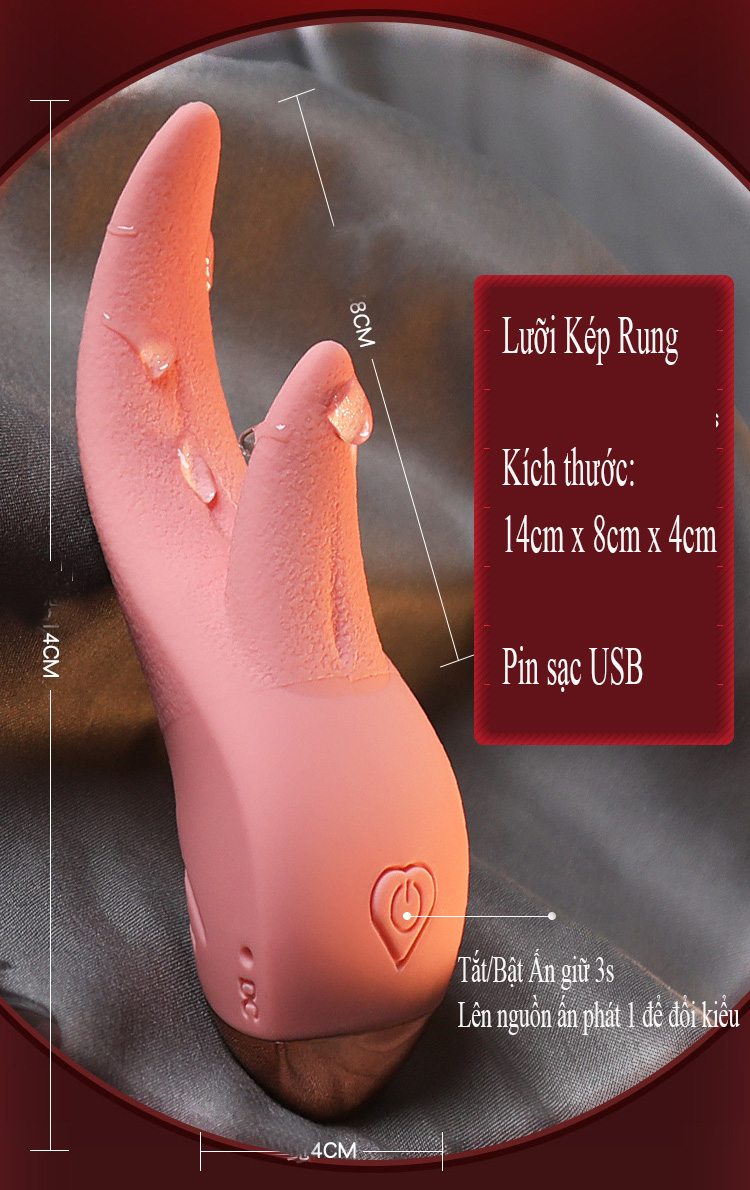 sextoy - Lưỡi Kép Rung Massage Kích Thích Đa Điểm 99E (3)